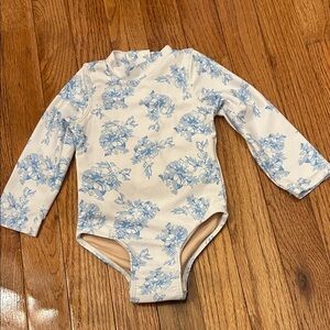 Shade Critters Baby Long Sleeve Floral One-Piece Swimsuit - 12-18M